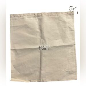 Eileen Fisher 100% Organic Cotton Dust Bag in cream 17x16